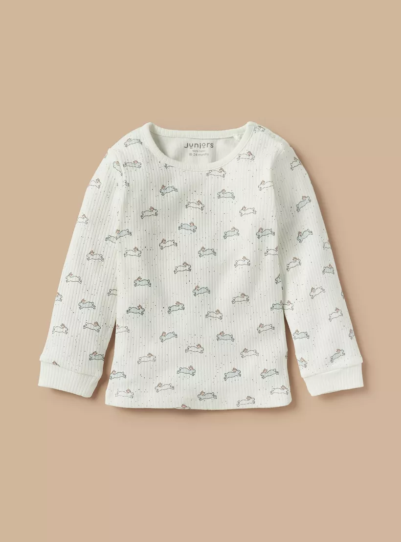 white-rabbit-print-pyjama-gril-set-2
