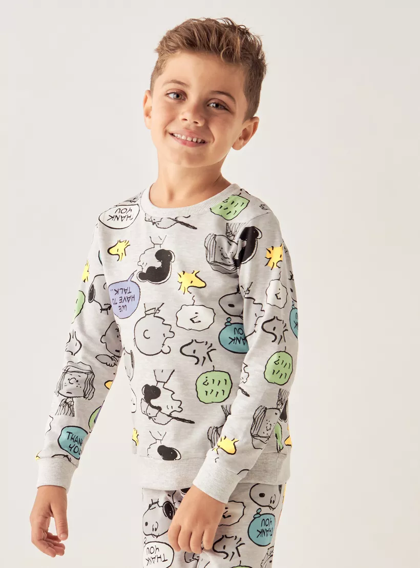 All-Over-Peanuts-Print-T-shirt-and-Pyjama-Set-1