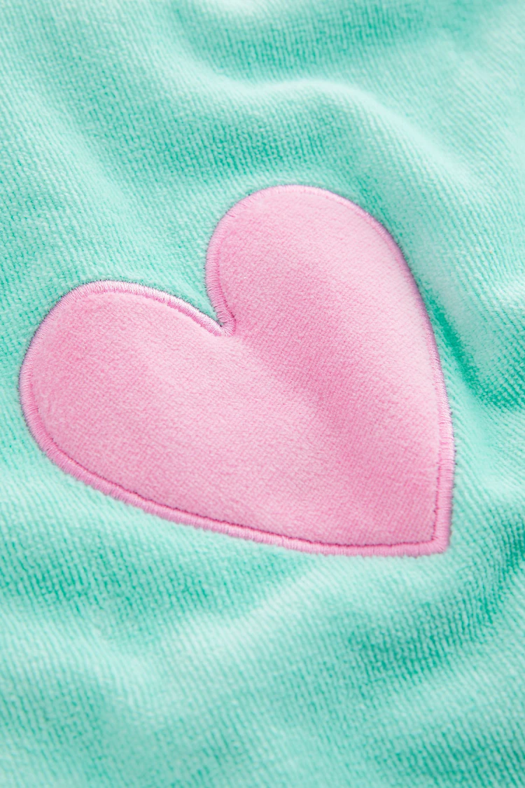 Aqua Blue 100% Cotton Towelling Poncho (9mths-10yrs)-7