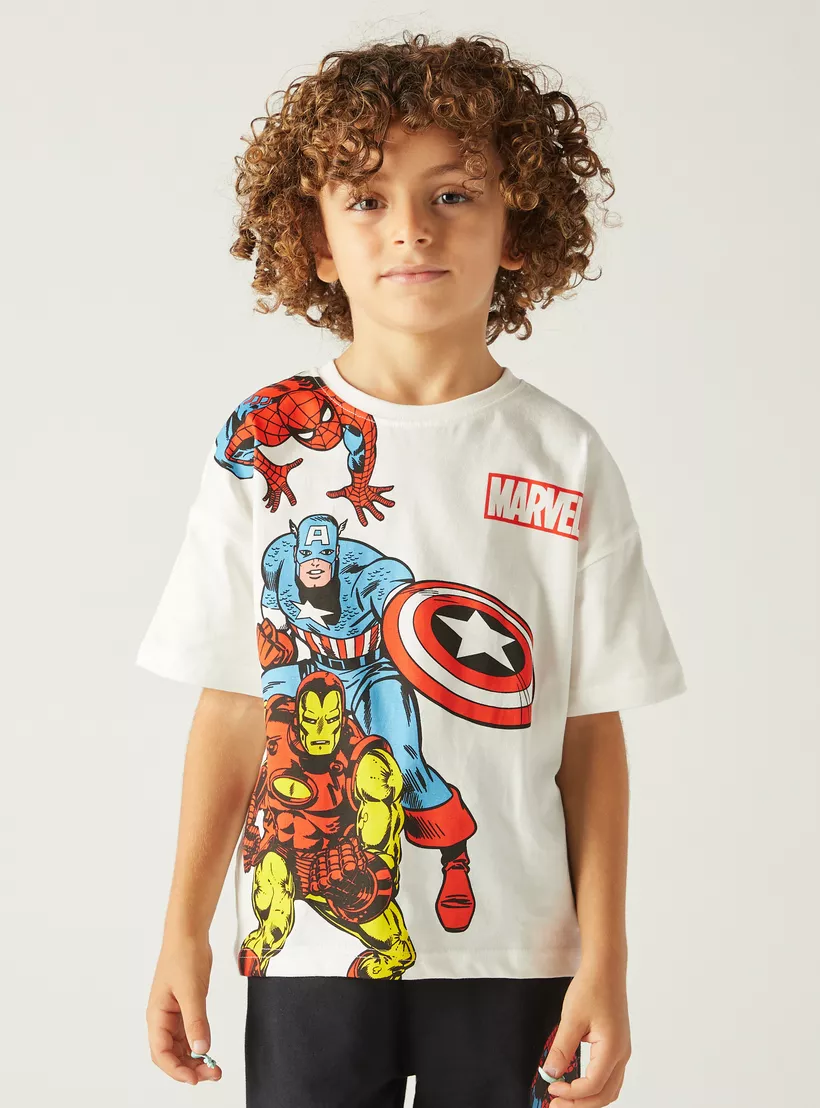 Avengers-Print-T-shirt-and-Pyjama-Set-1