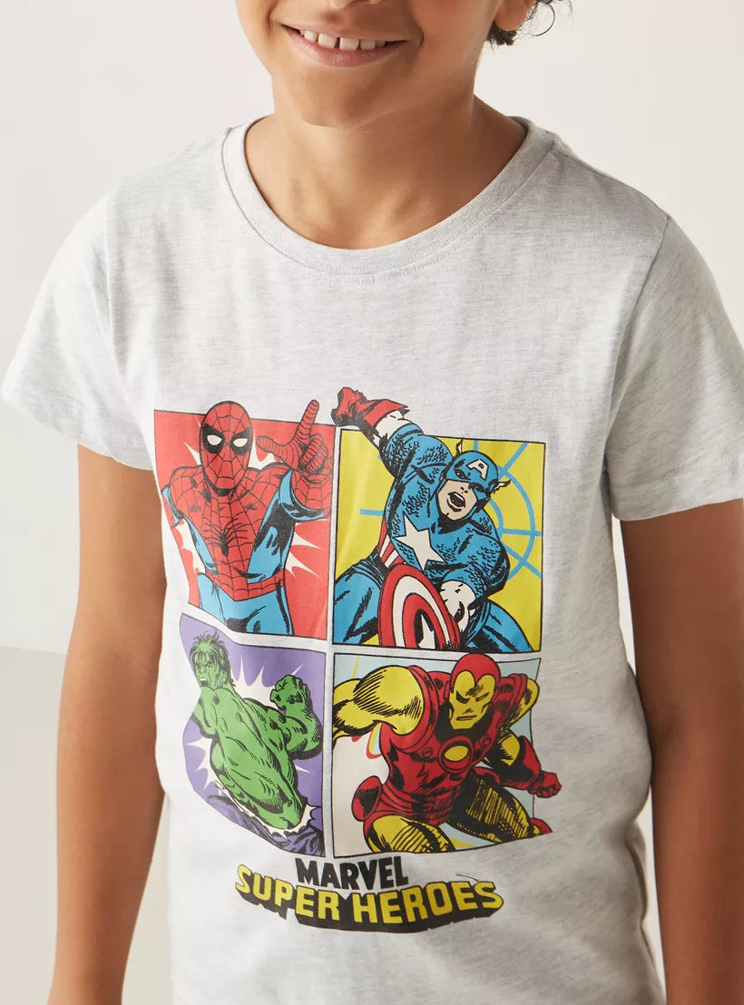 Avengers-Superheroes-Print-T-shirt-with-Pyjamas - Set-of-2-3