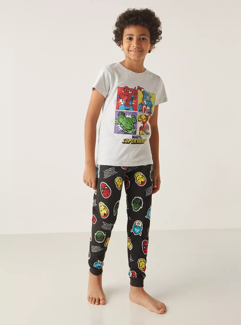 Avengers-Superheroes-Print-T-shirt-with-Pyjamas - Set-of-2-4