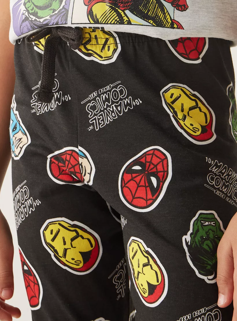 Avengers-Superheroes-Print-T-shirt-with-Pyjamas - Set-of-2-5