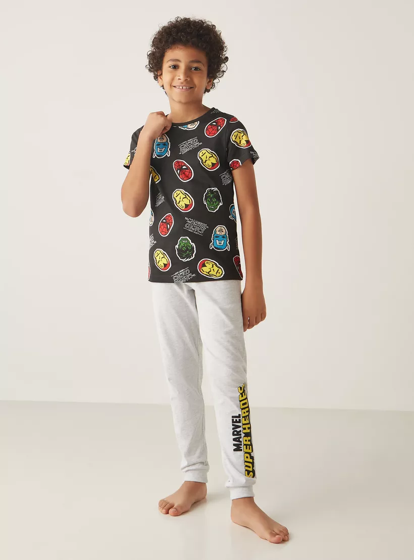 Avengers-Superheroes-Print-T-shirt-with-Pyjamas - Set-of-2-6