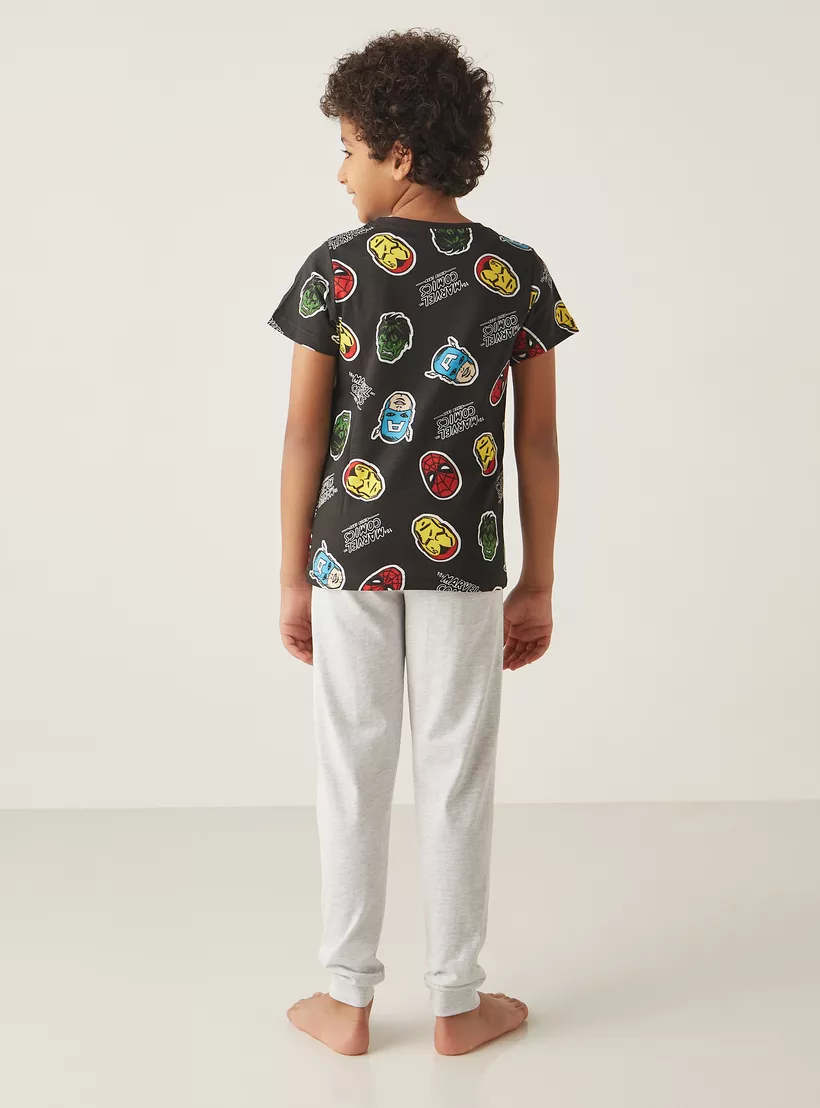 Avengers-Superheroes-Print-T-shirt-with-Pyjamas - Set-of-2-7