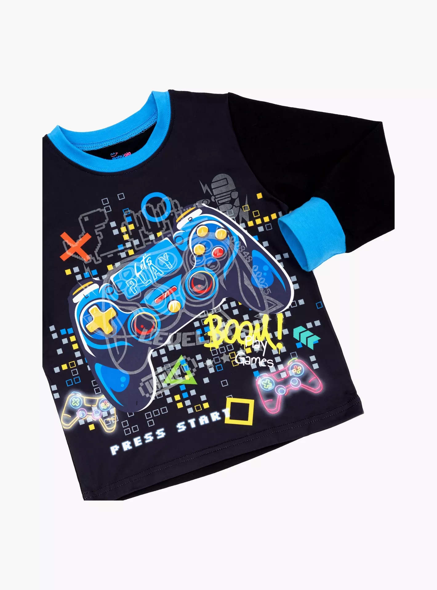 Babyqlo-Gamer-Glow-In-The-Dark-Cotton-Pyjama-Set-2