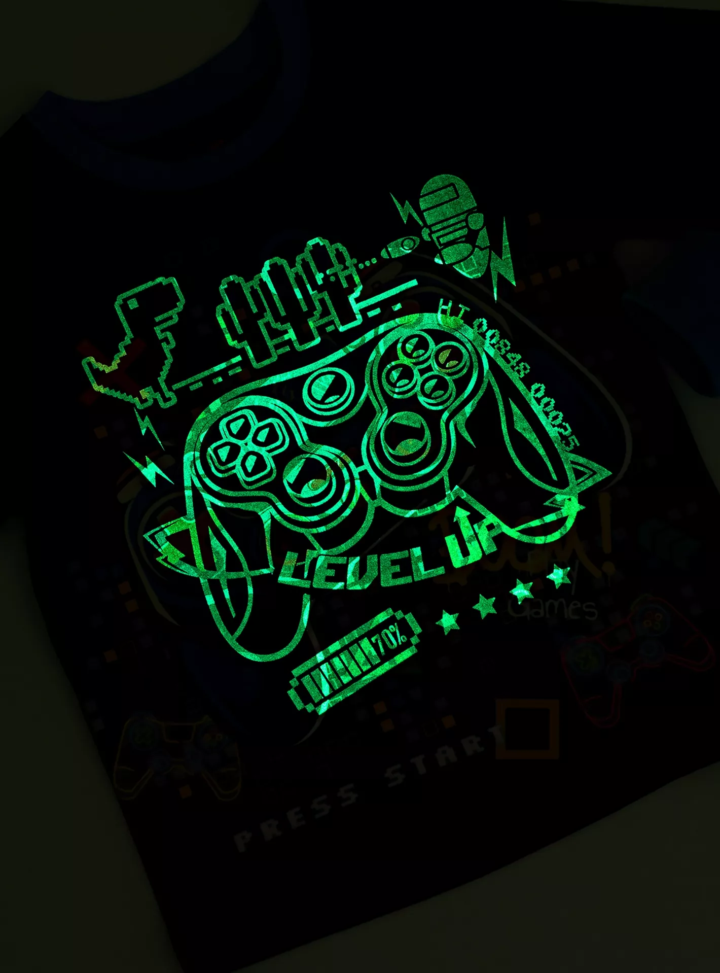 Babyqlo-Gamer-Glow-In-The-Dark-Cotton-Pyjama-Set-4