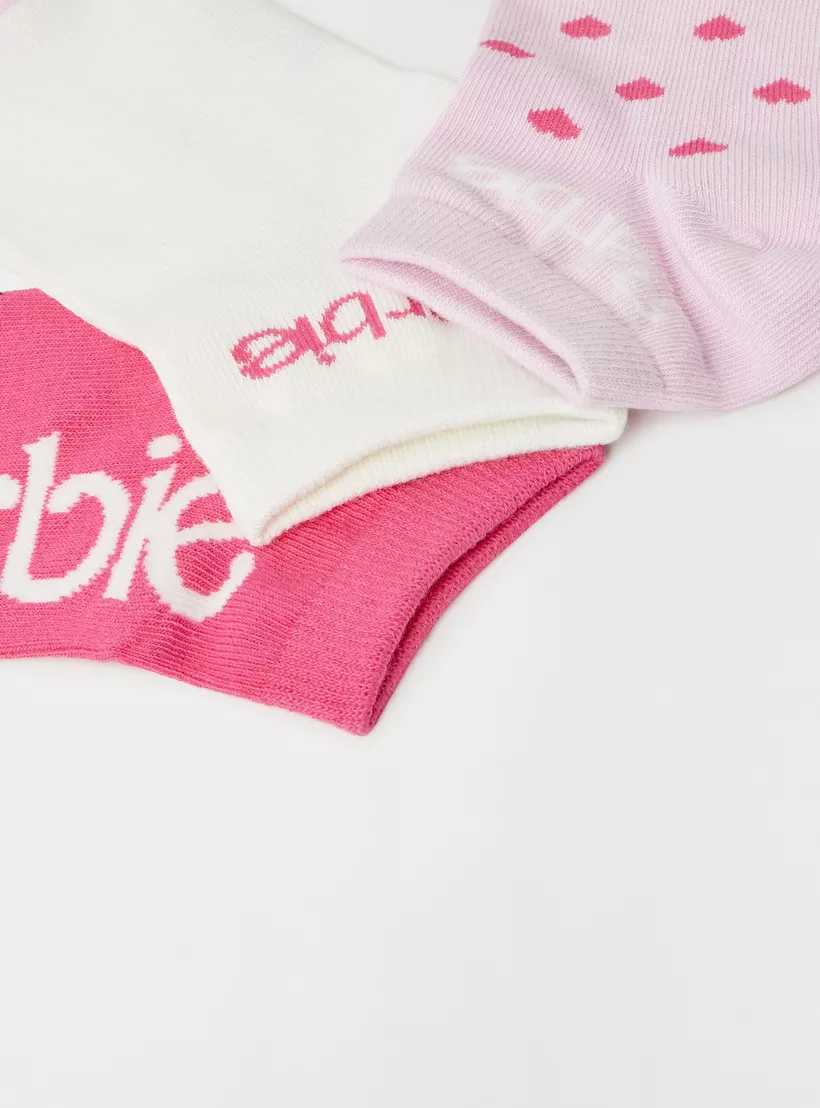 Barbie Print Ankle Length Socks - 3