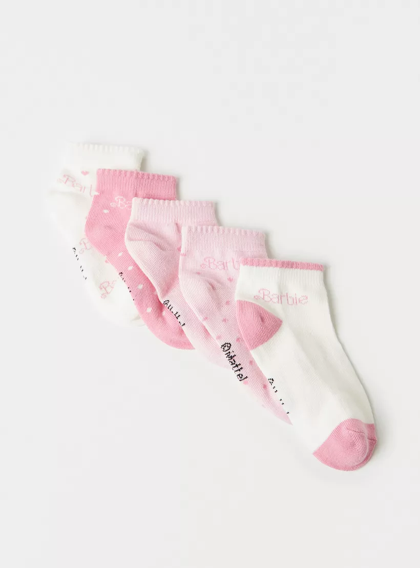 Barbie Print Socks - Set of 5-2