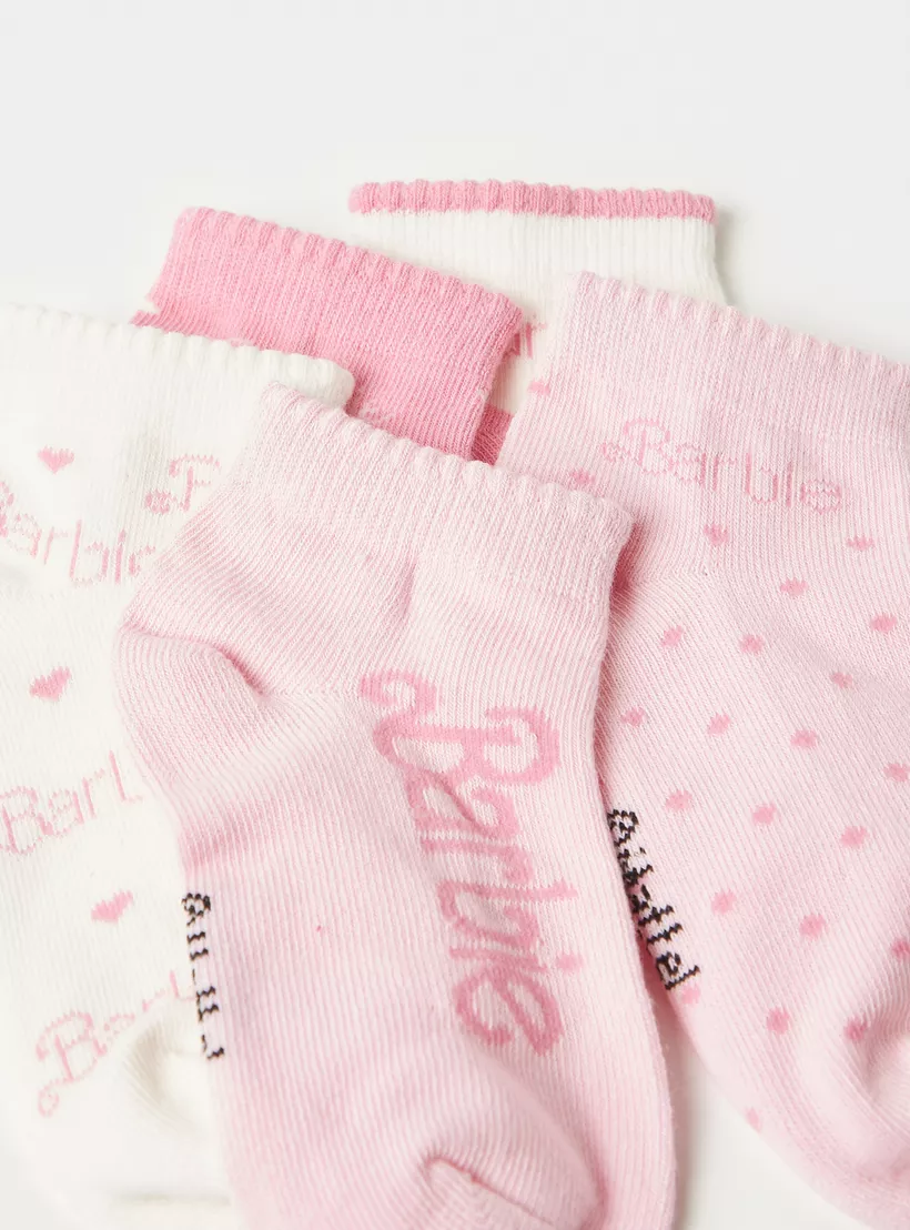 Barbie Print Socks - Set of 5-3