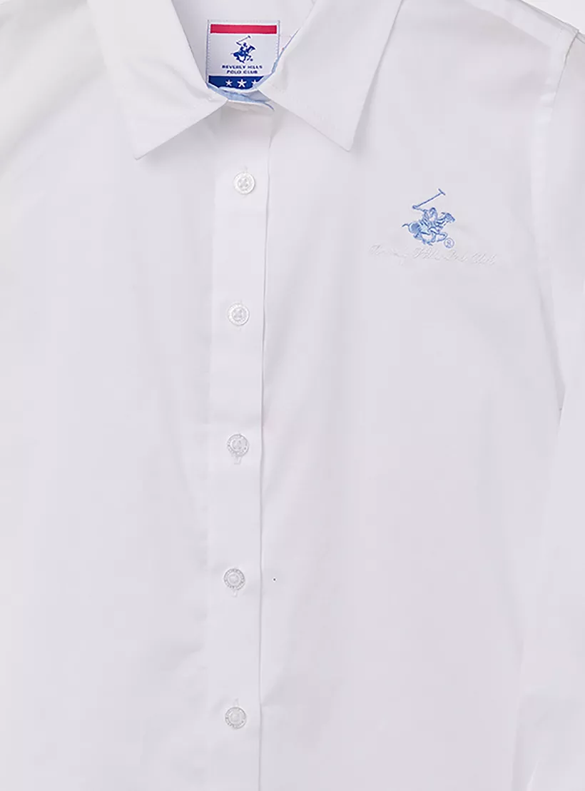 Beverly Hills Polo Club Collared Neck Long Sleeve Shirt-3