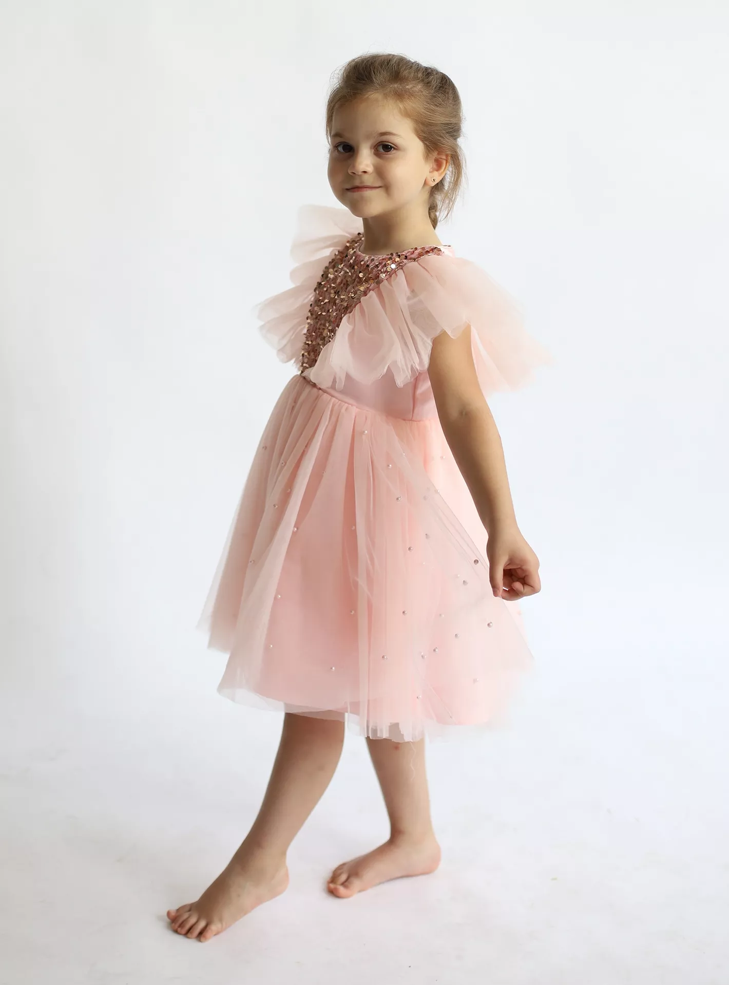 Ddaniela Embellished Cap Sleeves Party Dress-3