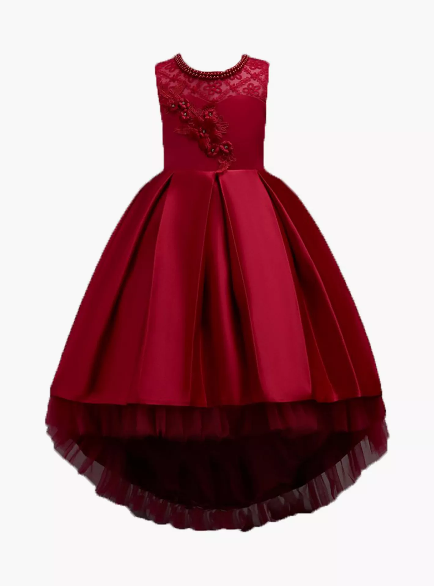 Ddaniella Floral Embroidered Sleeveless Dress-3