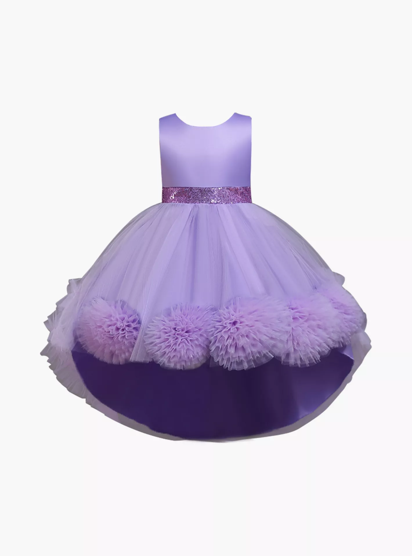 Ddaniella Layered Embellished Sleeveless Tutu Gown-2