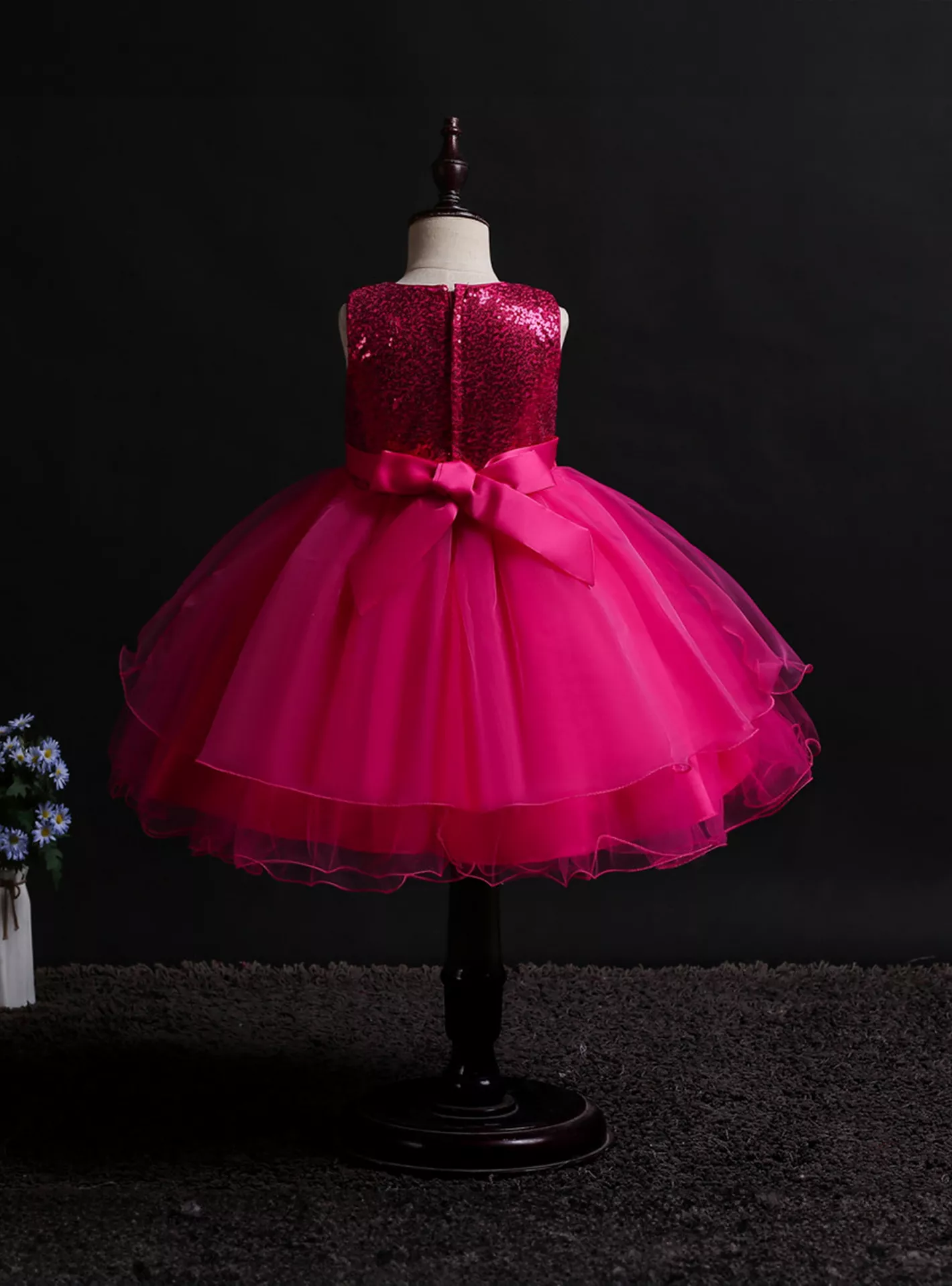 Ddaniella Princess Embellished Sleeveless Party Dress-3