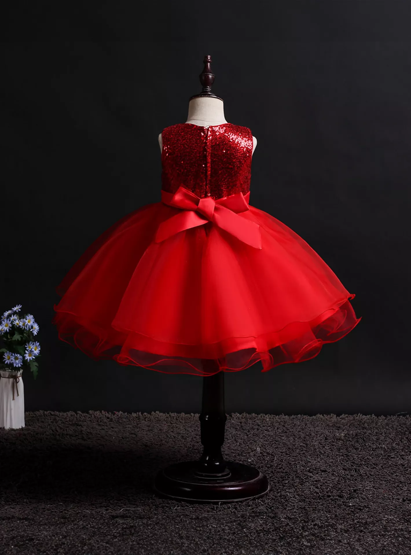 Ddaniella Princess Embellished Sleeveless Party Dress-3