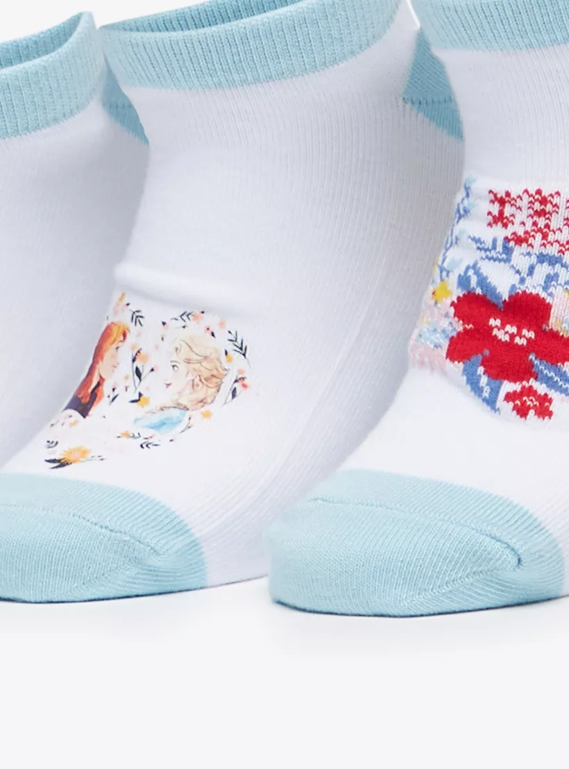 Disney Frozen Print Ankle Length Socks -3