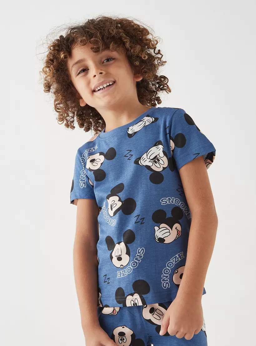 Disney-Mickey-Mouse-Print-T-shirt-with-Pyjamas - Set-of-2-1
