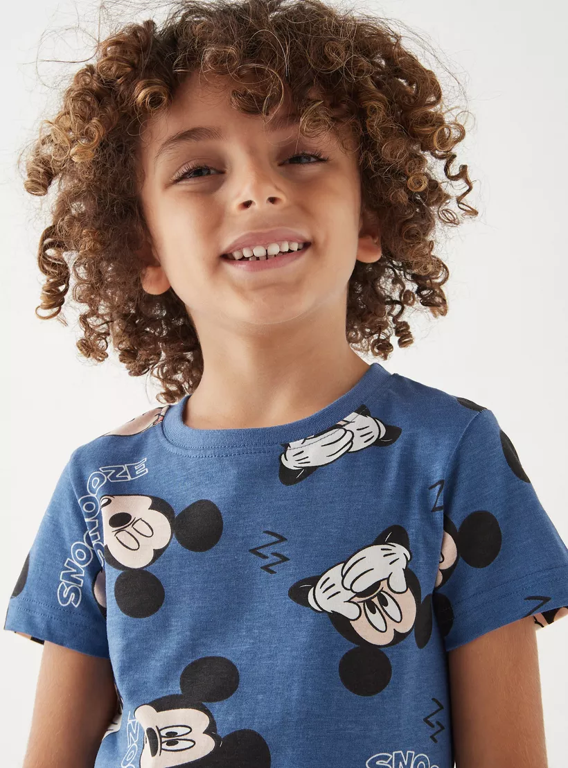 Disney-Mickey-Mouse-Print-T-shirt-with-Pyjamas - Set-of-2-4