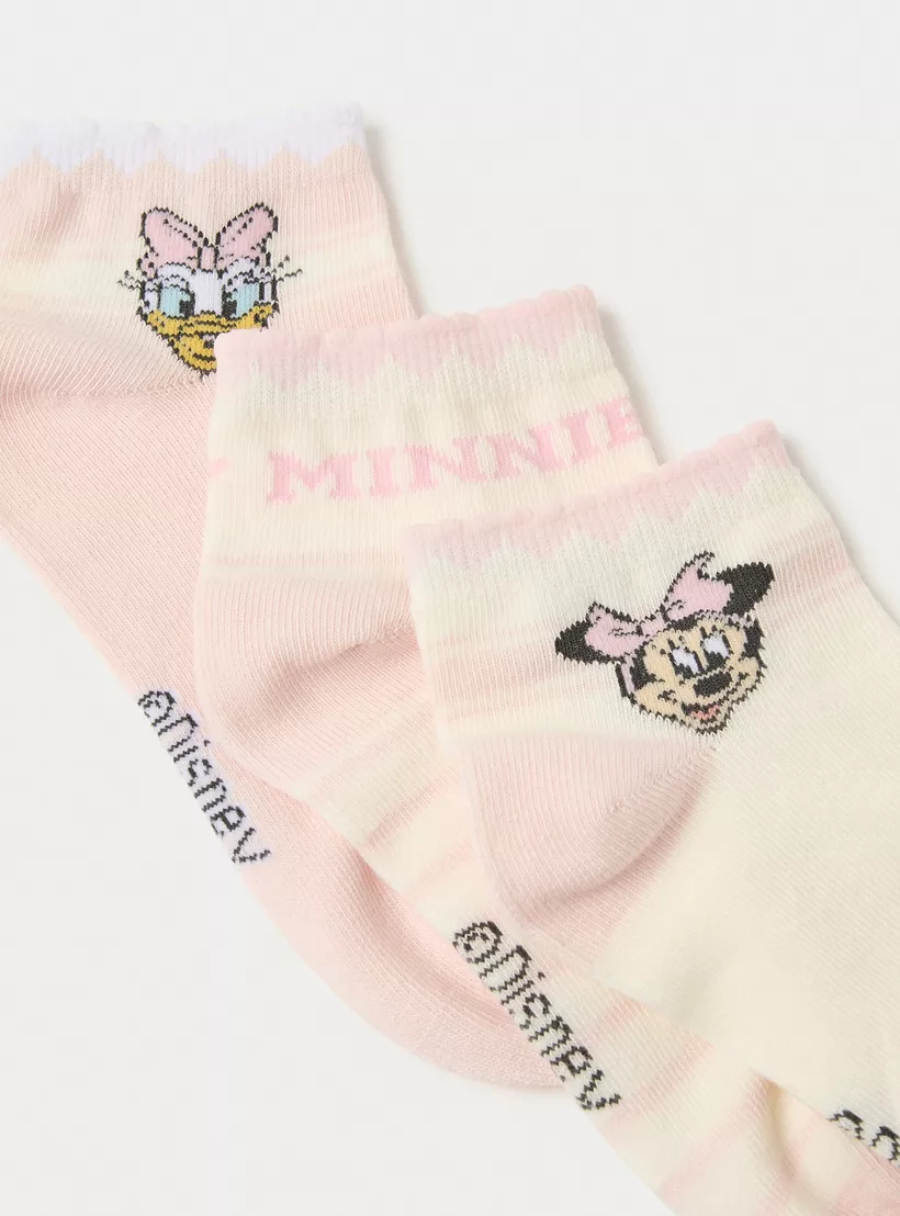 Disney Minnie Mouse and Daisy Duck Print Socks -3