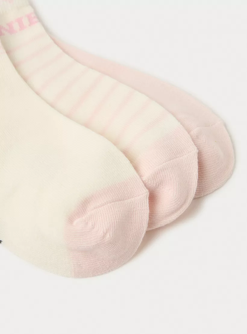 Disney Minnie Mouse and Daisy Duck Print Socks -4