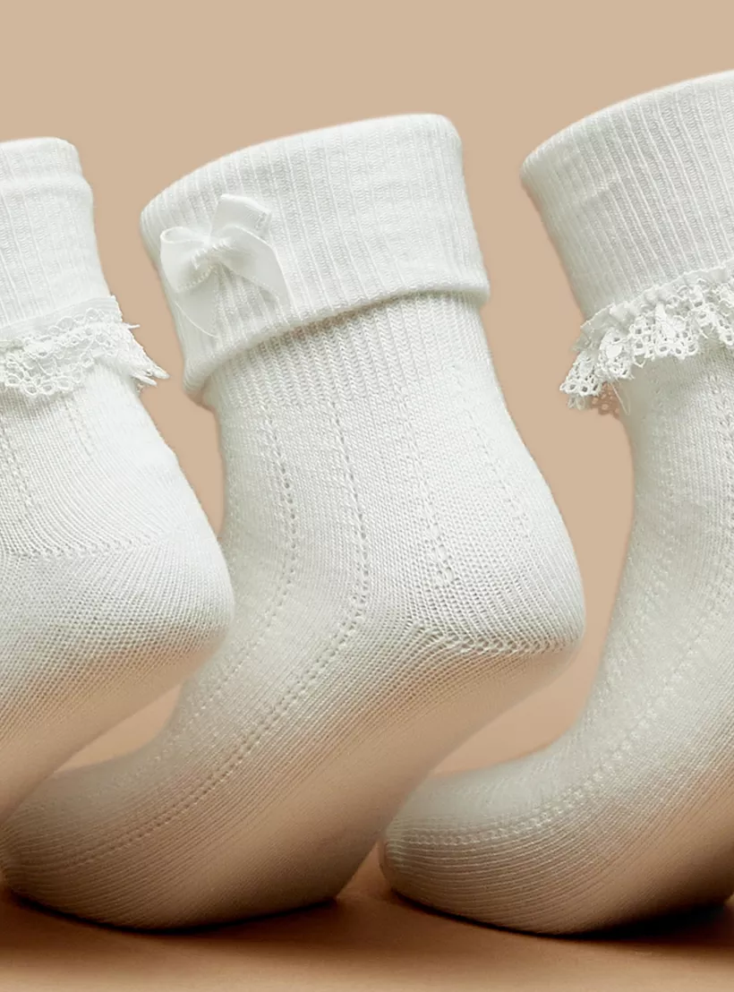 Flora Bella Assorted Crew Length Socks - 2