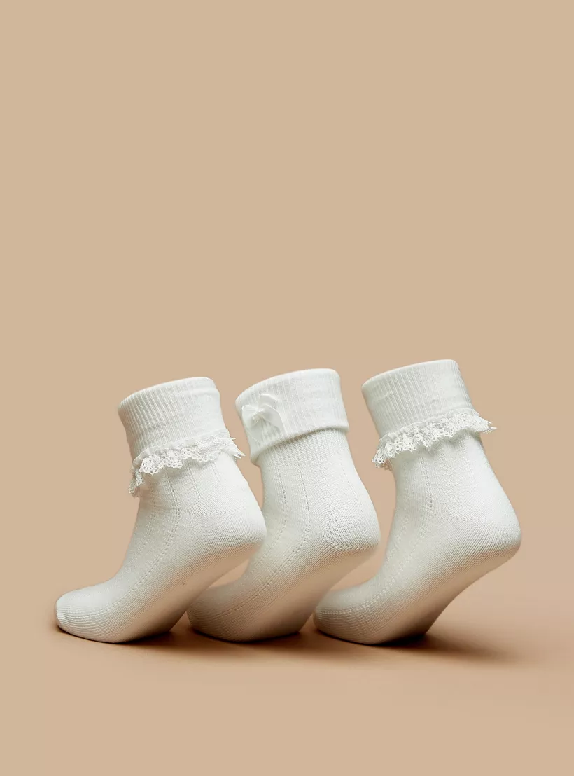 Flora Bella Assorted Crew Length Socks - 3