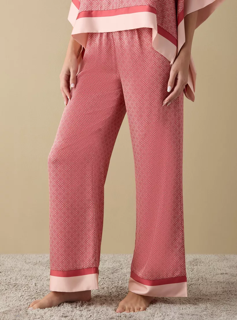 Floral-Print-Satin-Kaftan-pyjama-pink-2