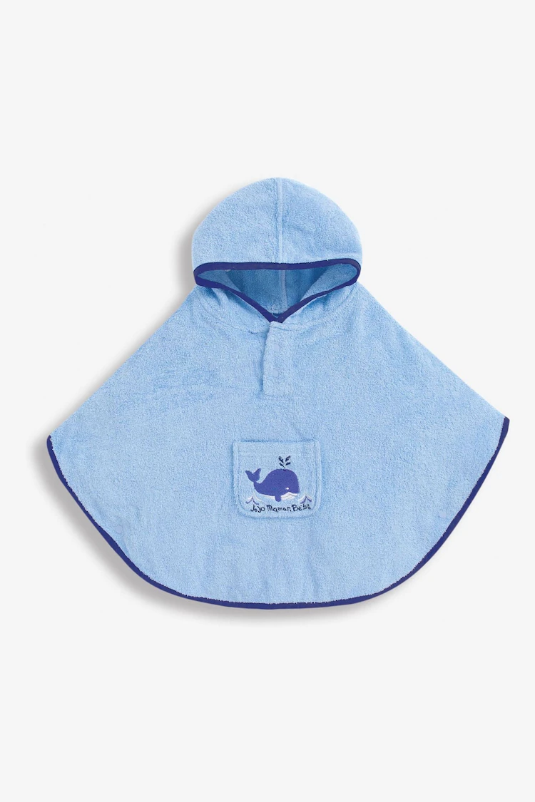 JoJo Maman Bébé Blue Whale Towelling Poncho-2