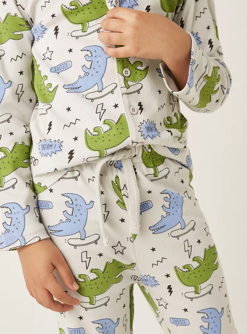 Juniors-All-Over-Crocodile-Print-Shirt-and-Pyjama-Set-3