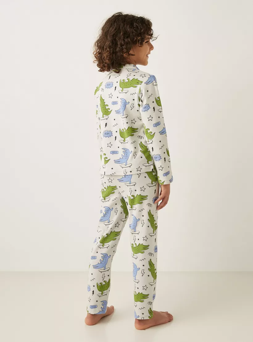 Juniors-All-Over-Crocodile-Print-Shirt-and-Pyjama-Set-4