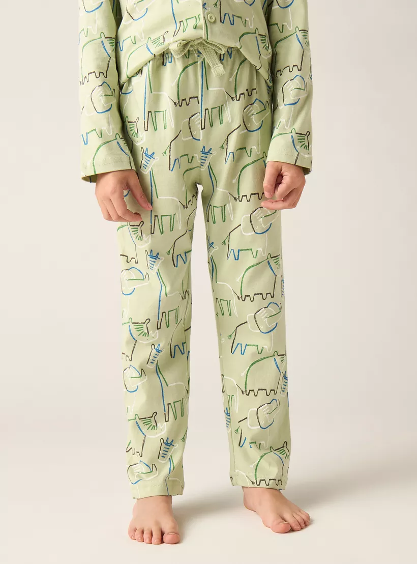 Juniors-All-Over-Elephant-Print-Shirt-and-Pyjama-Set-2