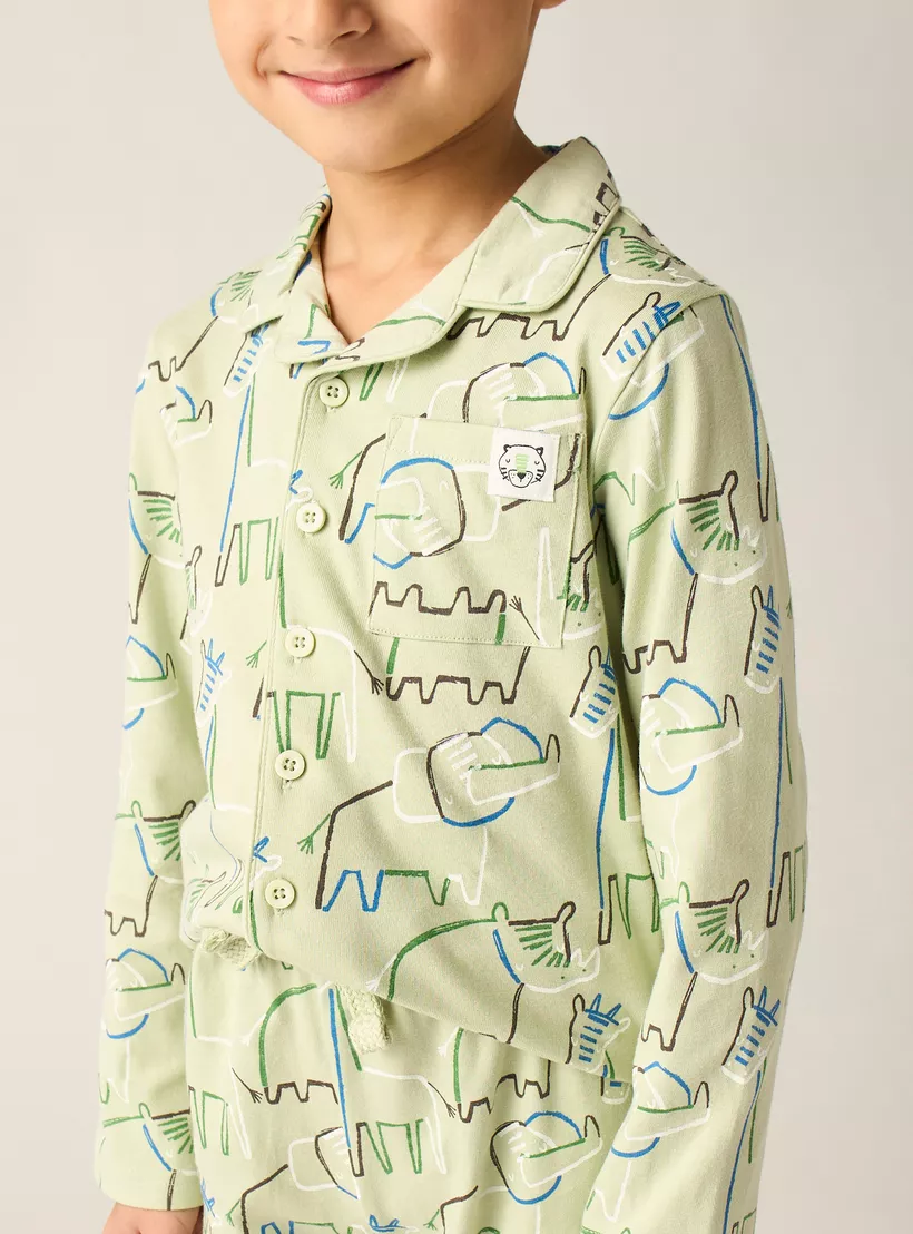 Juniors-All-Over-Elephant-Print-Shirt-and-Pyjama-Set-3
