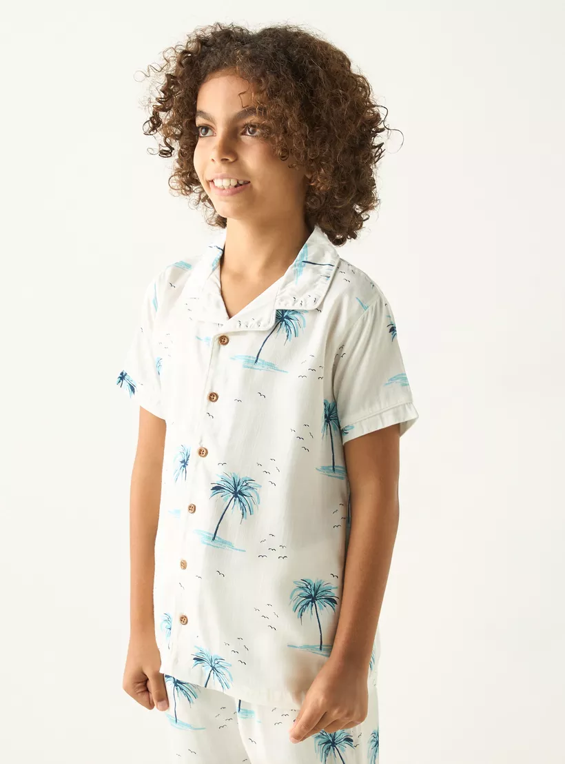 Juniors-All-Over-Palm-Print-Short-Sleeves-Shirt-and-Shorts-Set-1