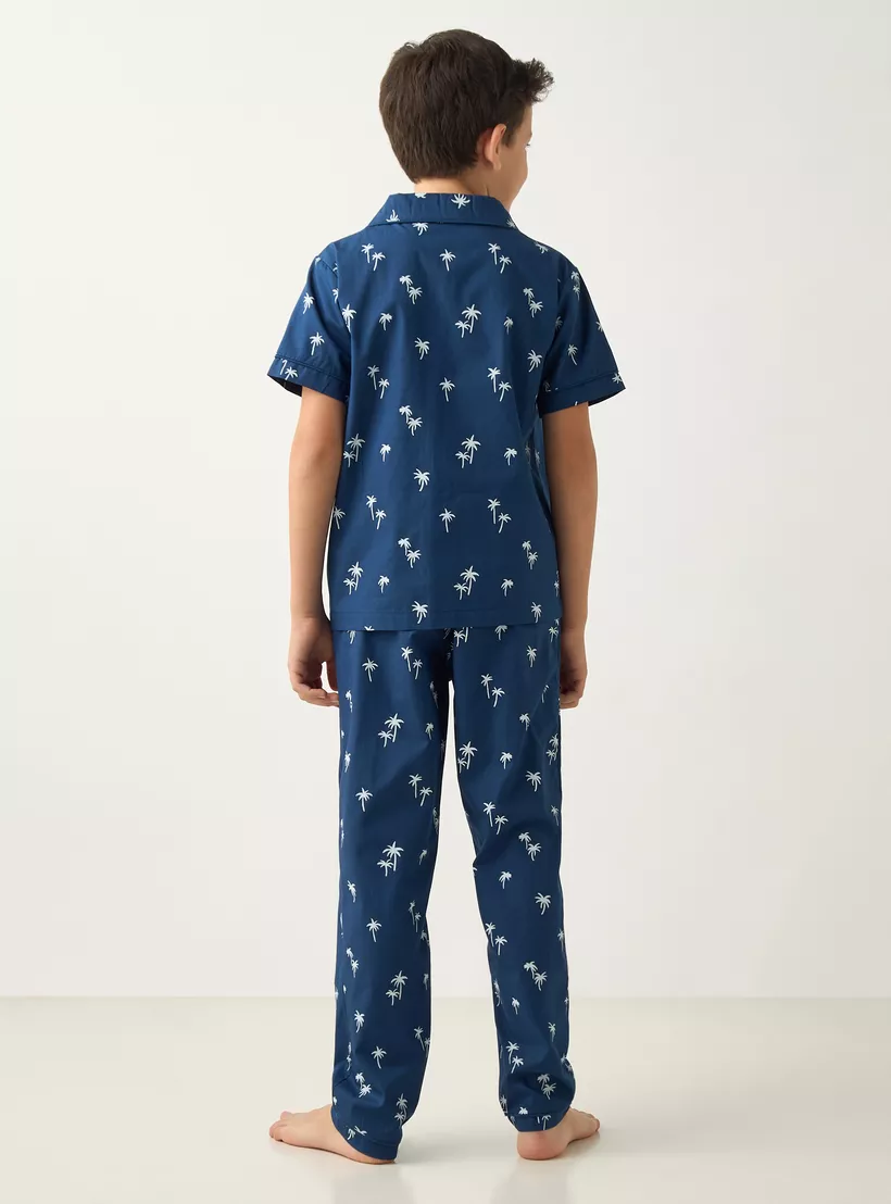 Juniors-All-Over-Palm-Tree-Print-Shirt-and-Pyjama-Set-3