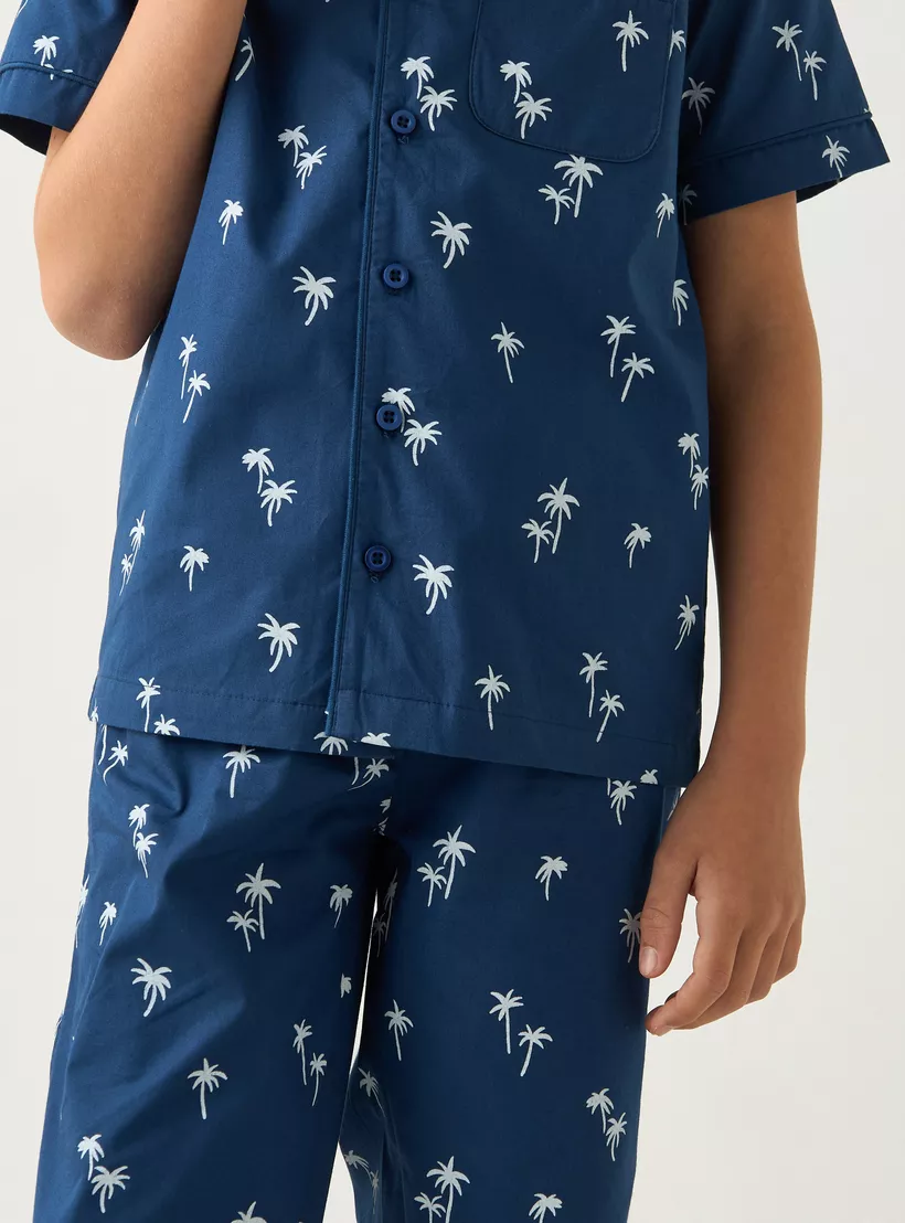 Juniors-All-Over-Palm-Tree-Print-Shirt-and-Pyjama-Set-4