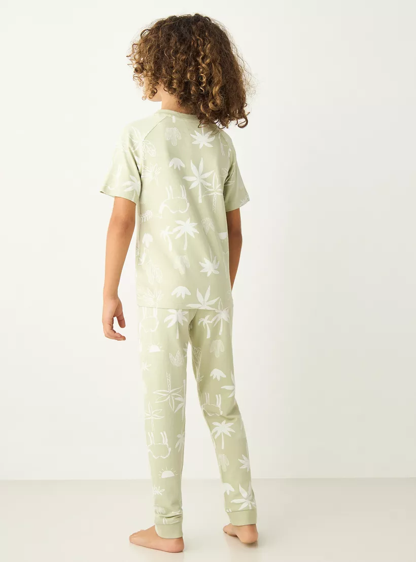 Juniors-All-Over-Print-Short-Sleeves-T-shirt-and-Pyjama-Set-2