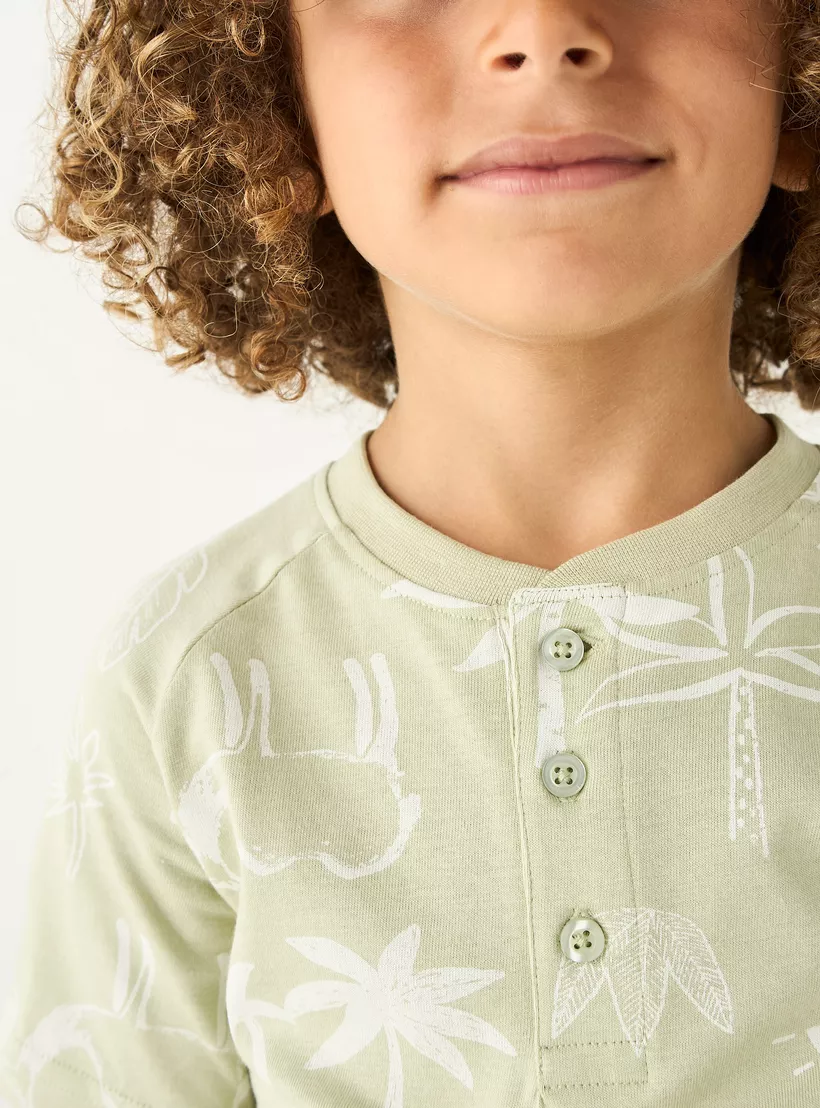 Juniors-All-Over-Print-Short-Sleeves-T-shirt-and-Pyjama-Set-4