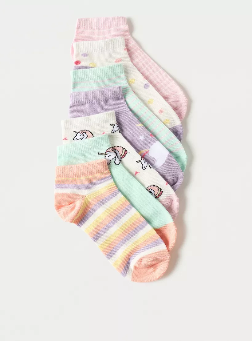 Juniors Assorted Ankle Length Socks - 6