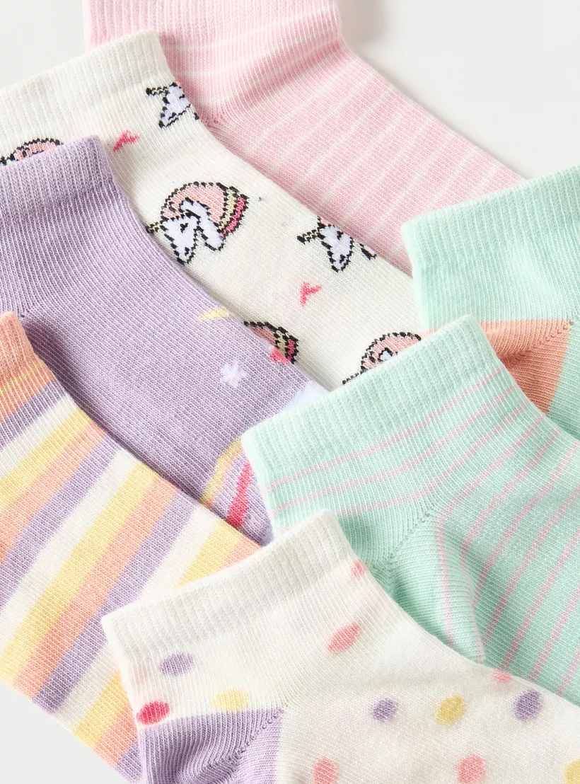 Juniors Assorted Ankle Length Socks - 7