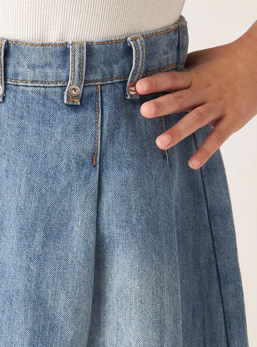 Juniors Denim Skorts-4