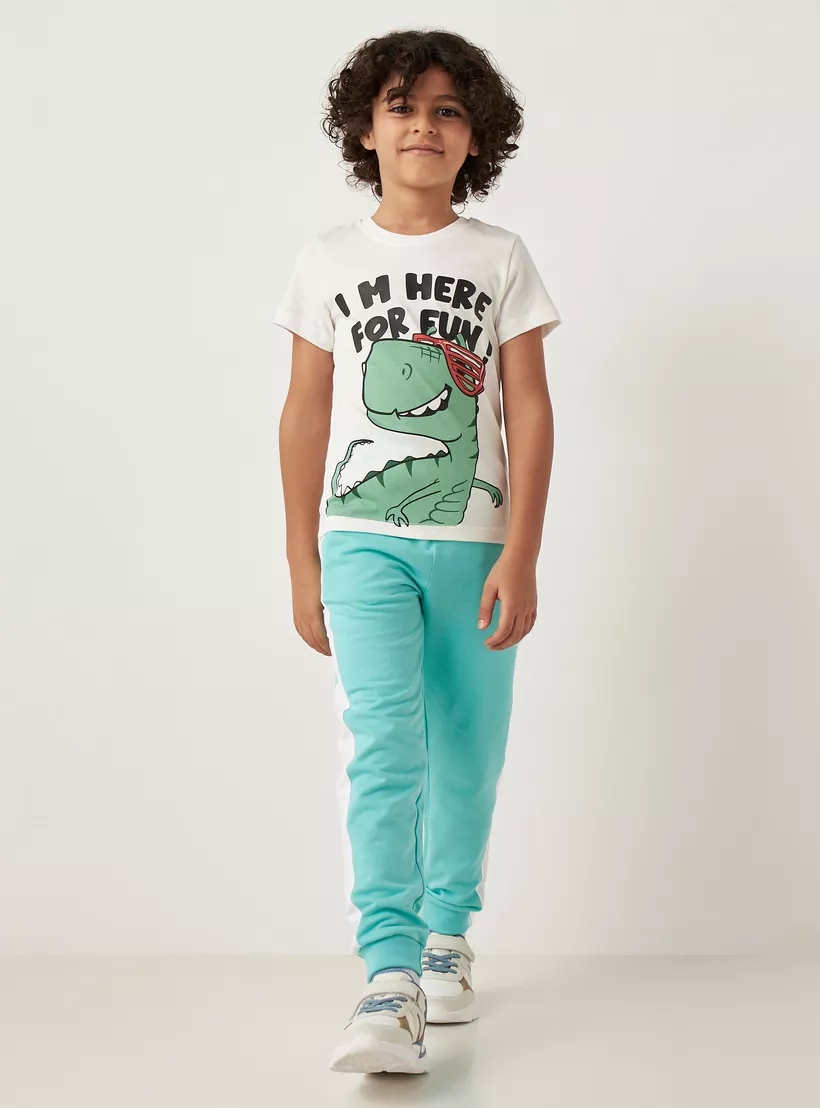 Juniors Dinosaur Graphic Print T-shirt -2