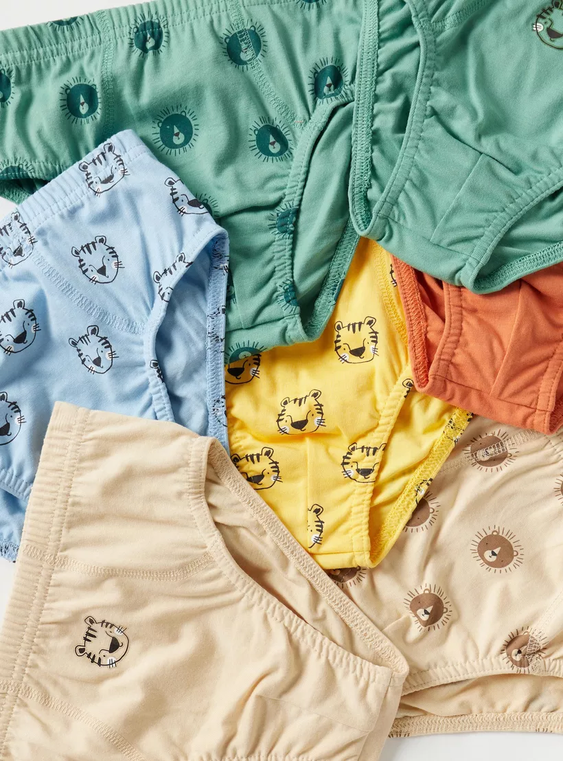 Juniors Printed Briefs - Set of 7-4