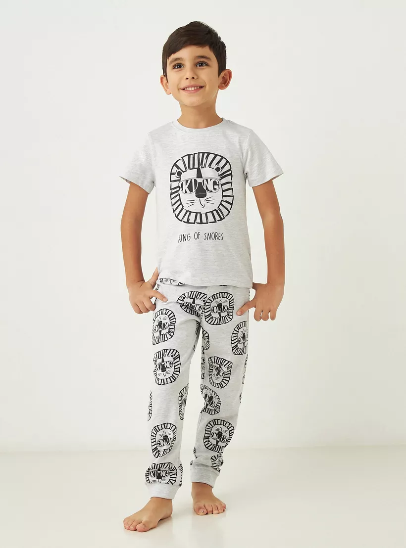 Juniors-Printed-Short-Sleeves-T-Shirt-and-Pyjamas - Set-of-3-6