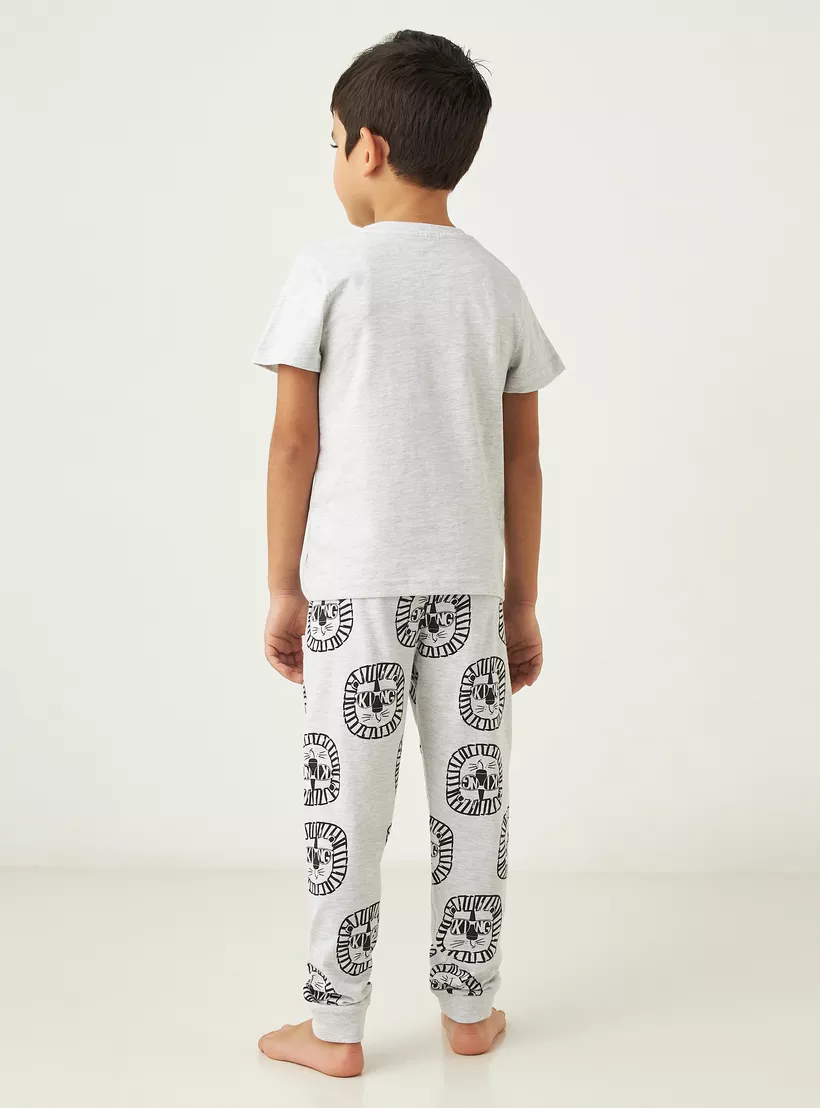 Juniors-Printed-Short-Sleeves-T-Shirt-and-Pyjamas - Set-of-3-7