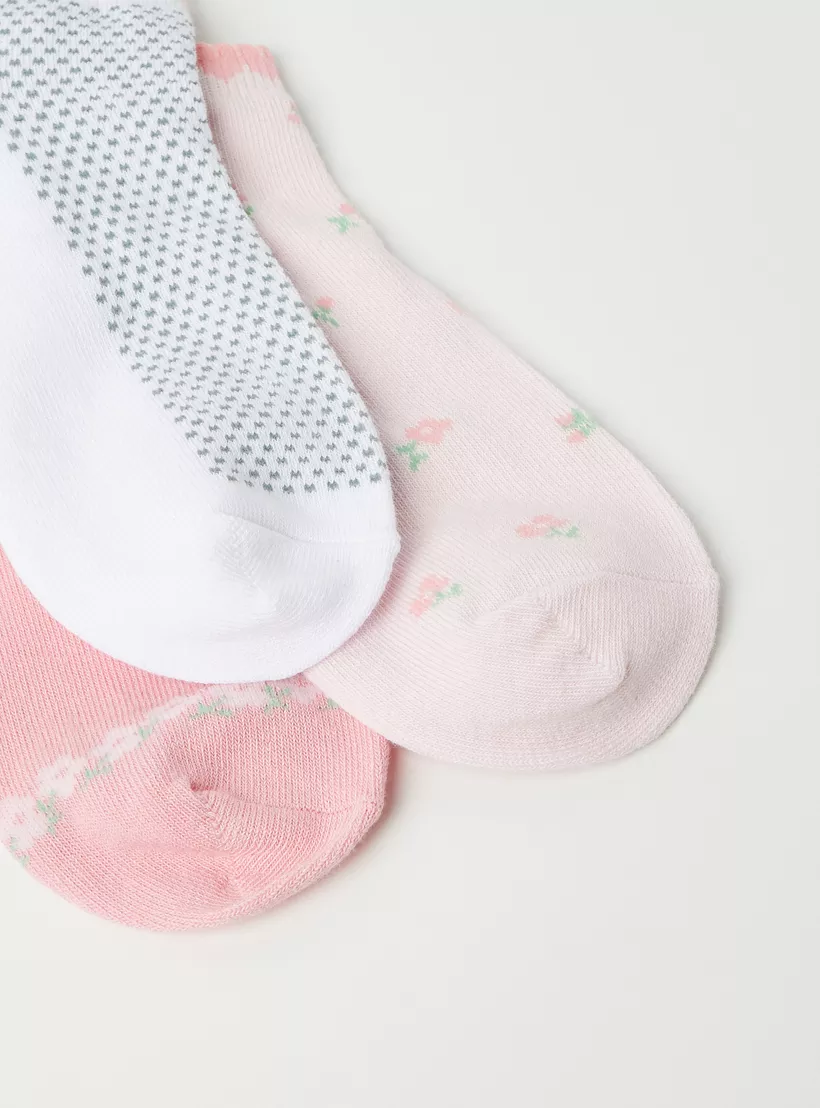 Juniors Printed Socks - Set of 3-4
