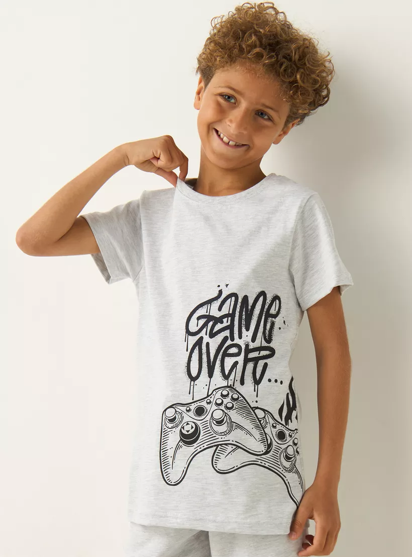 Juniors-Printed-T-shirt-and-Pyjama - Set-of-2-1