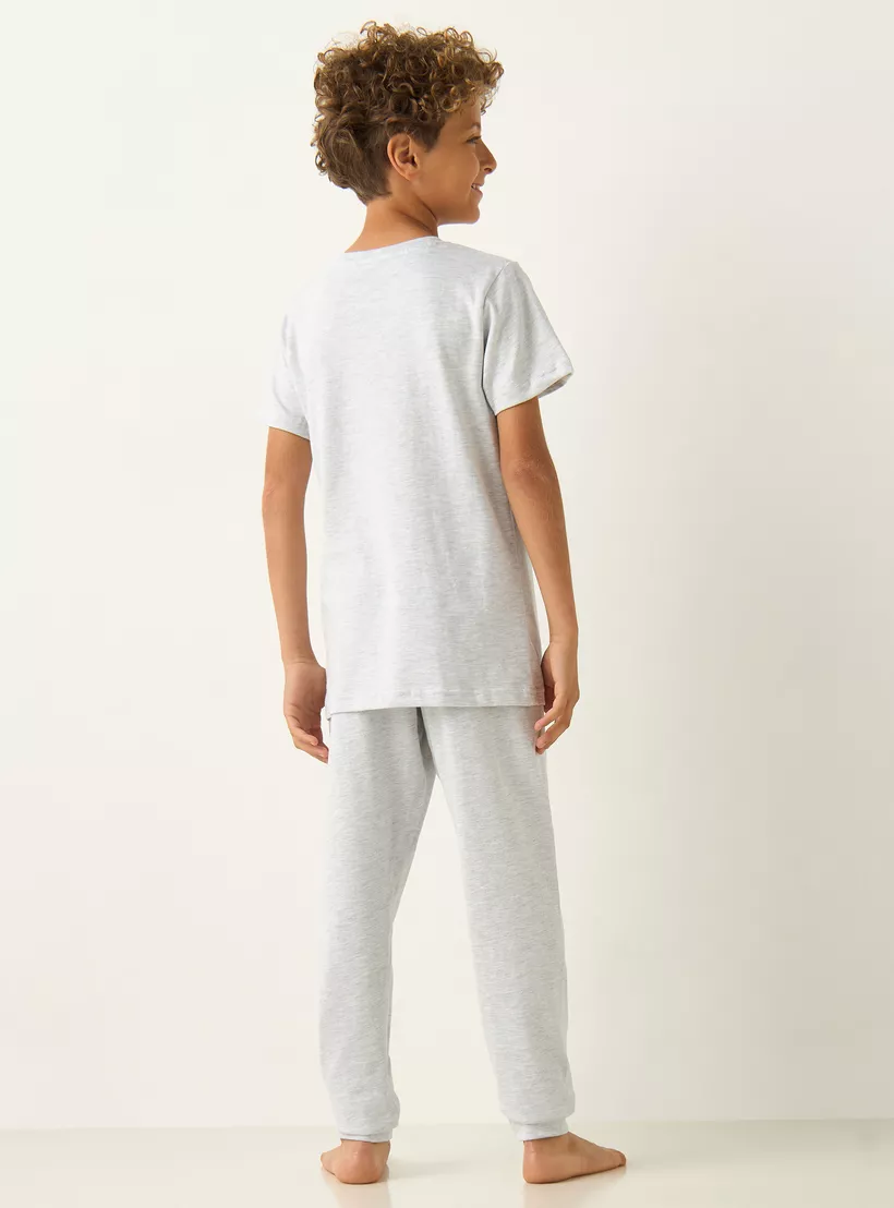 Juniors-Printed-T-shirt-and-Pyjama - Set-of-2-2