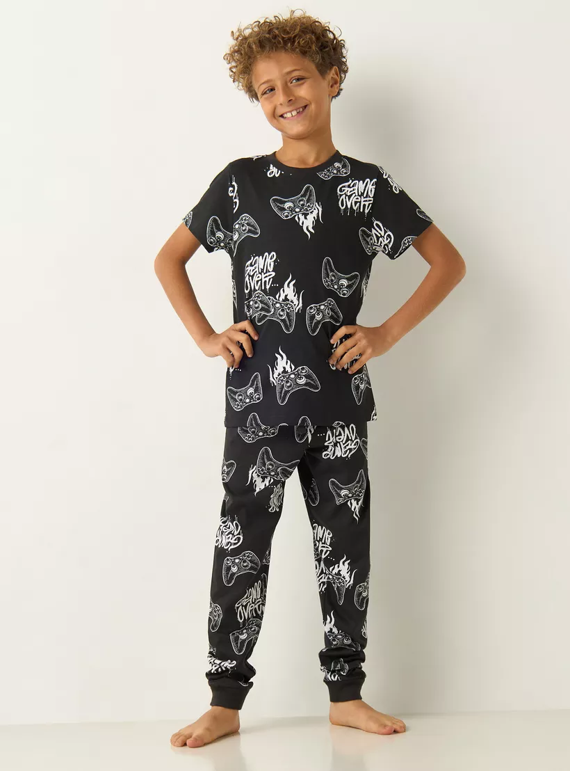 Juniors-Printed-T-shirt-and-Pyjama - Set-of-2-5