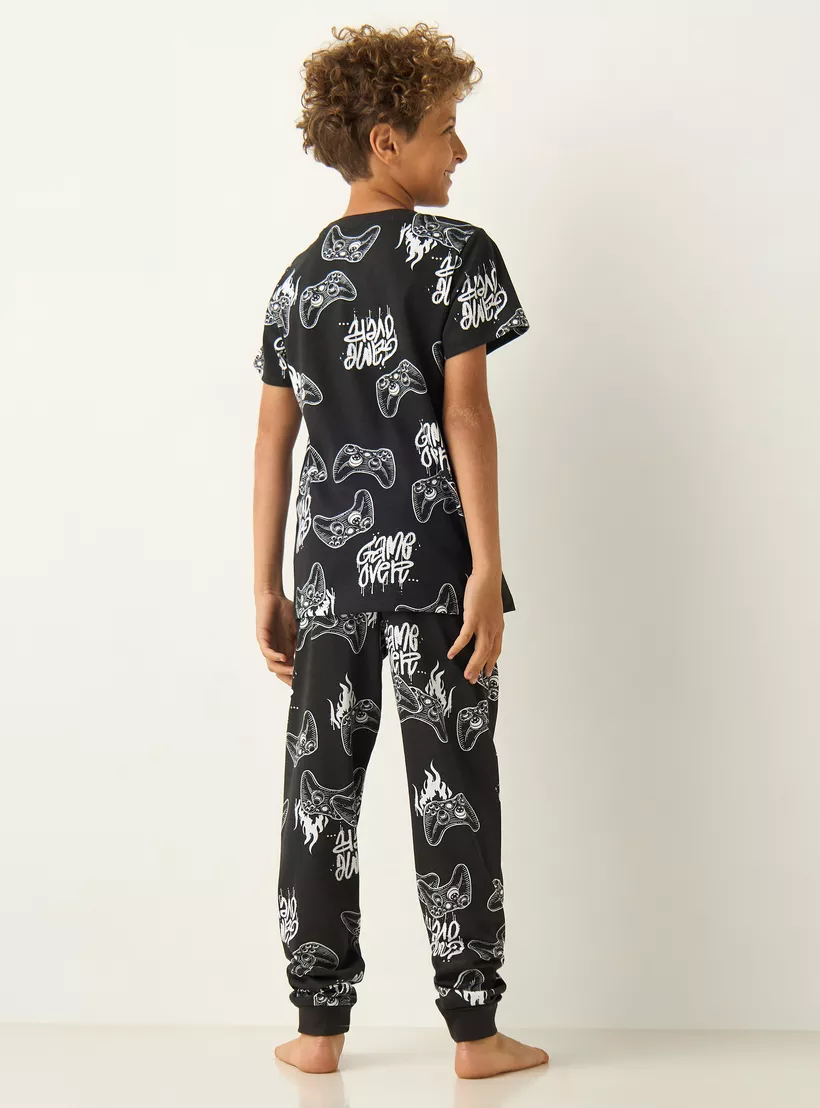 Juniors-Printed-T-shirt-and-Pyjama - Set-of-2-6